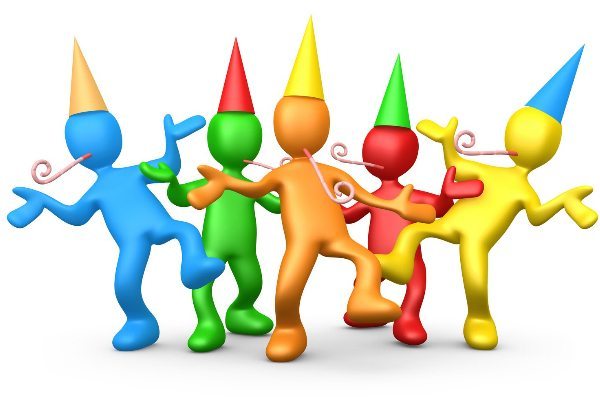 team celebration clipart