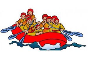 white water rafting cartoon